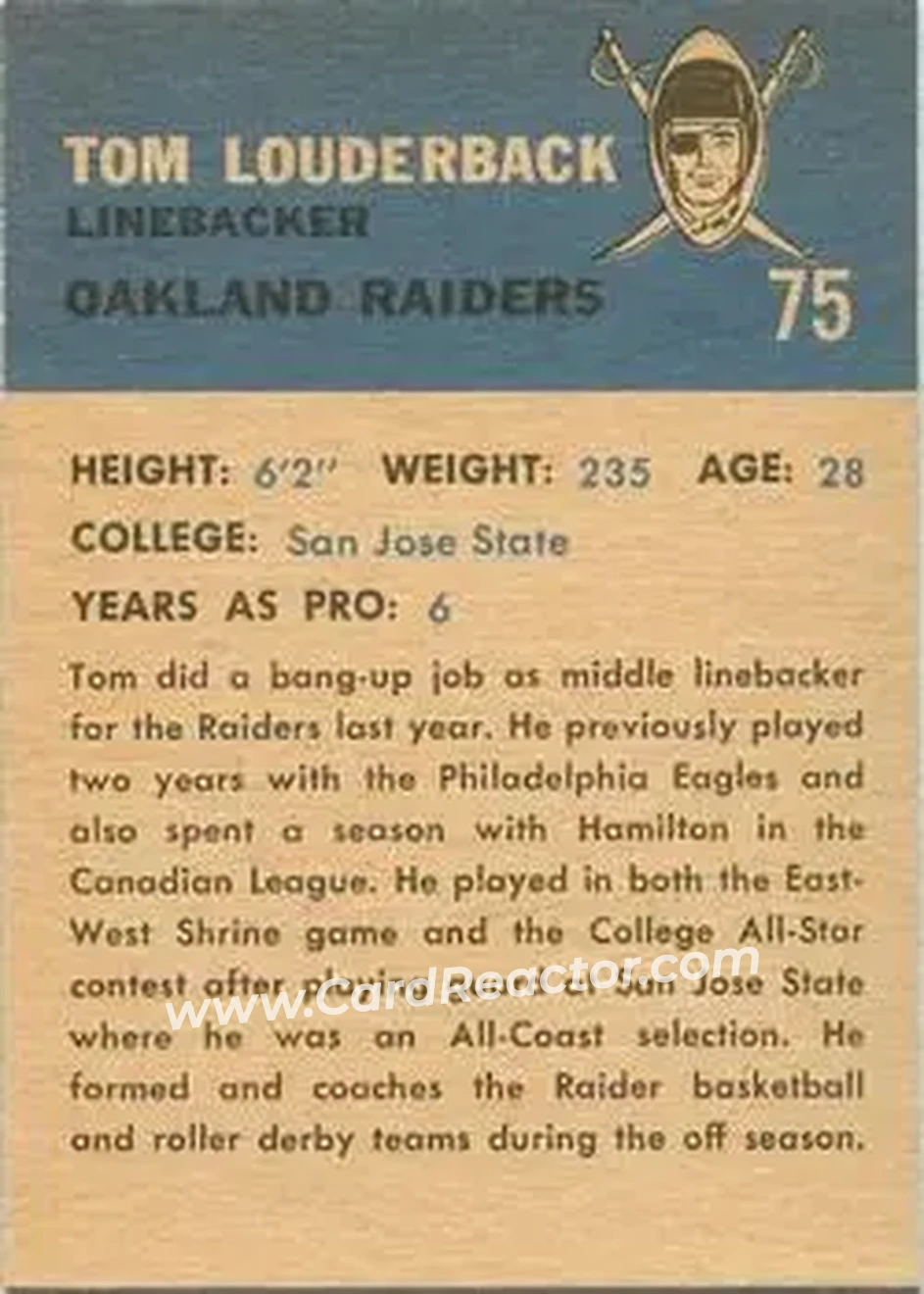 Back of Tom Louderback