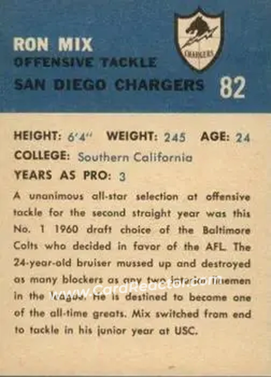 Back of Ron Mix