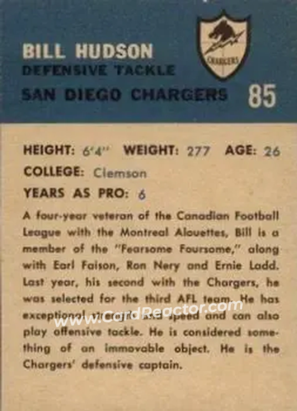 Back of Bill Hudson