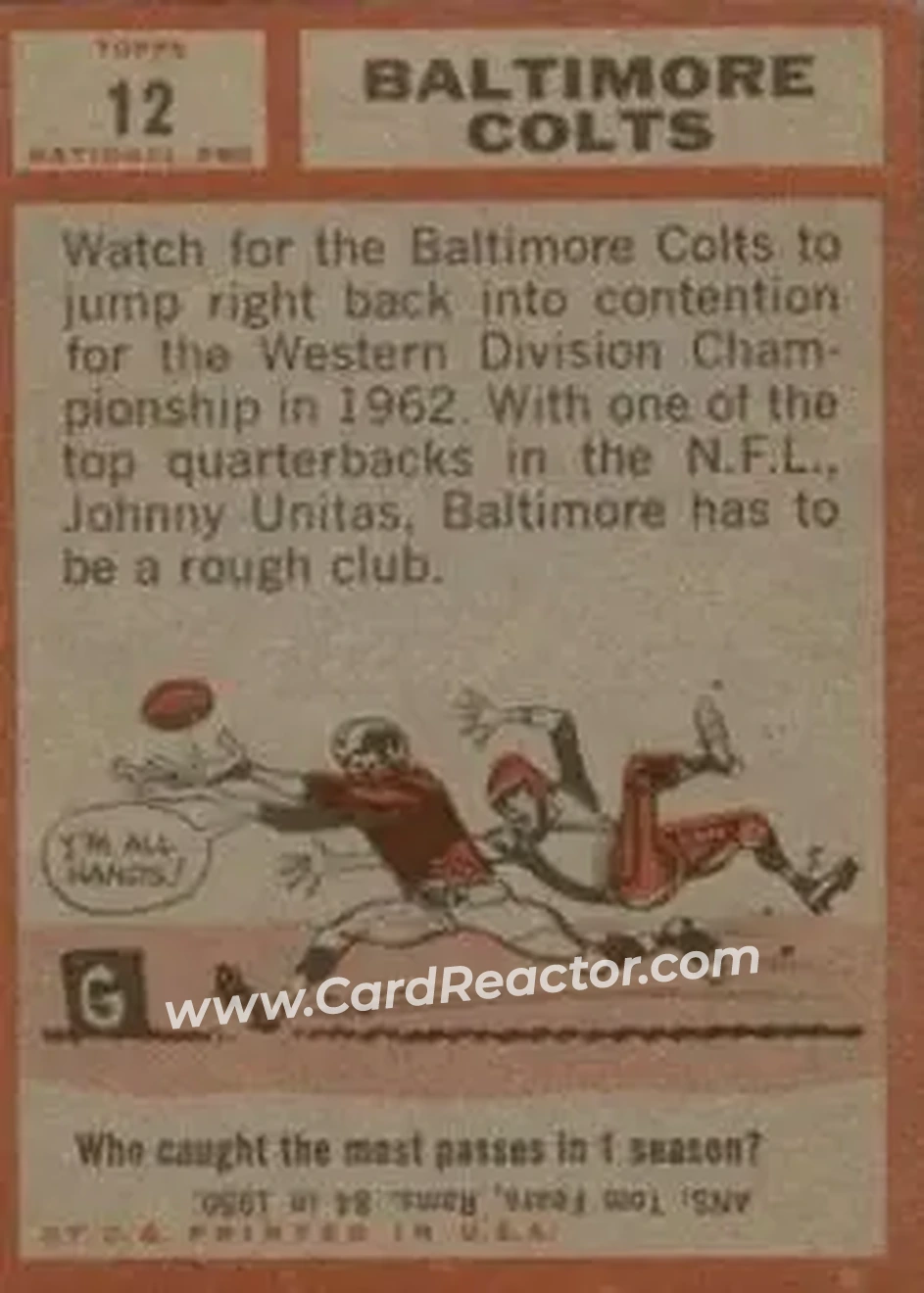 Back of Card #12