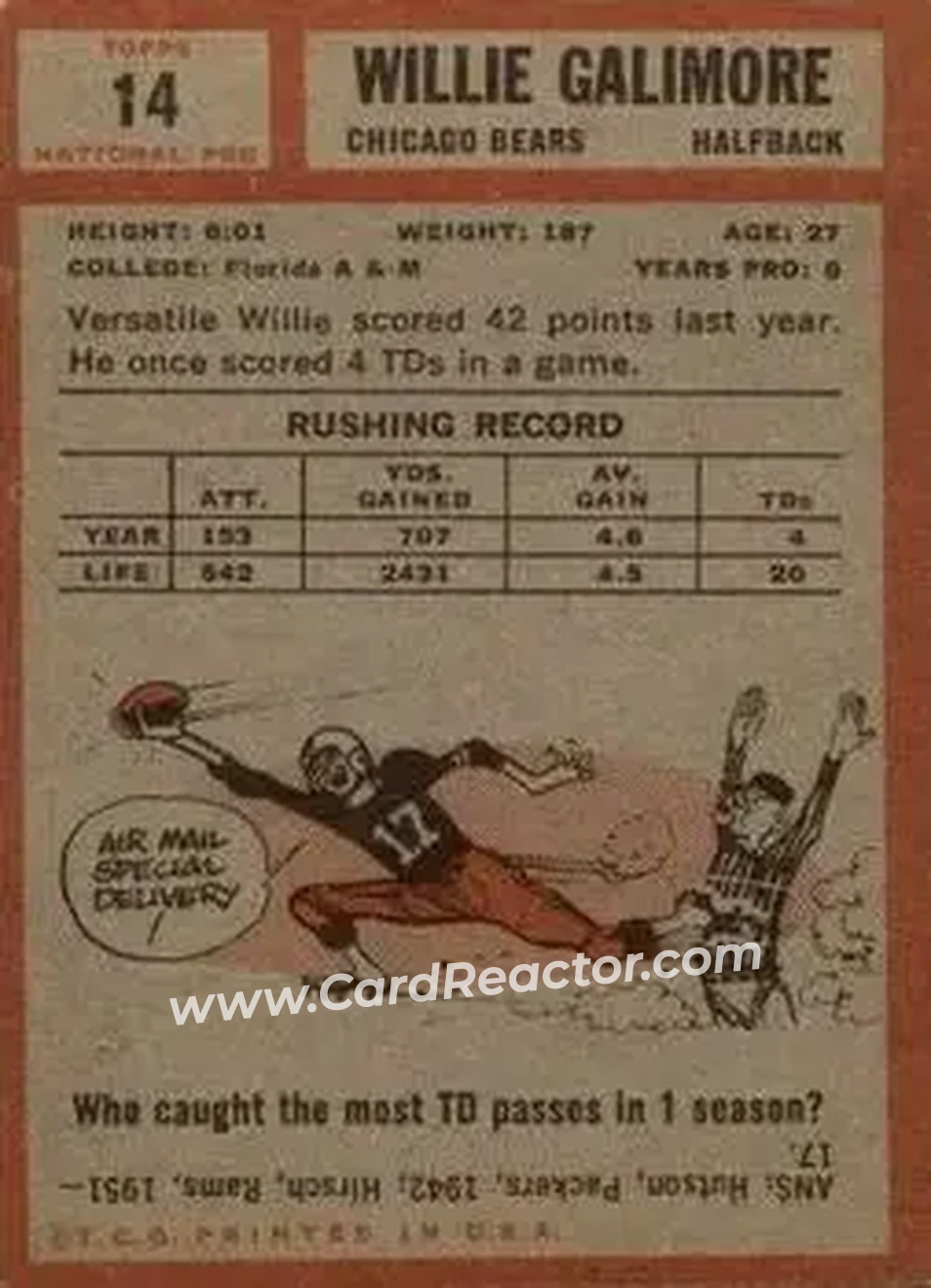 Back of Willie Galimore