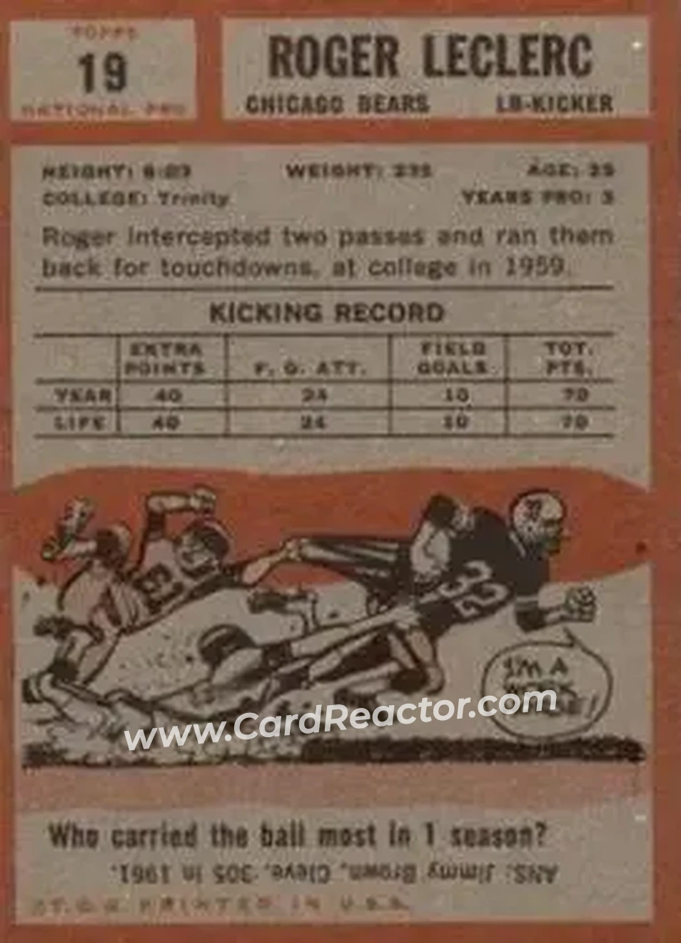 Back of Roger LeClerc