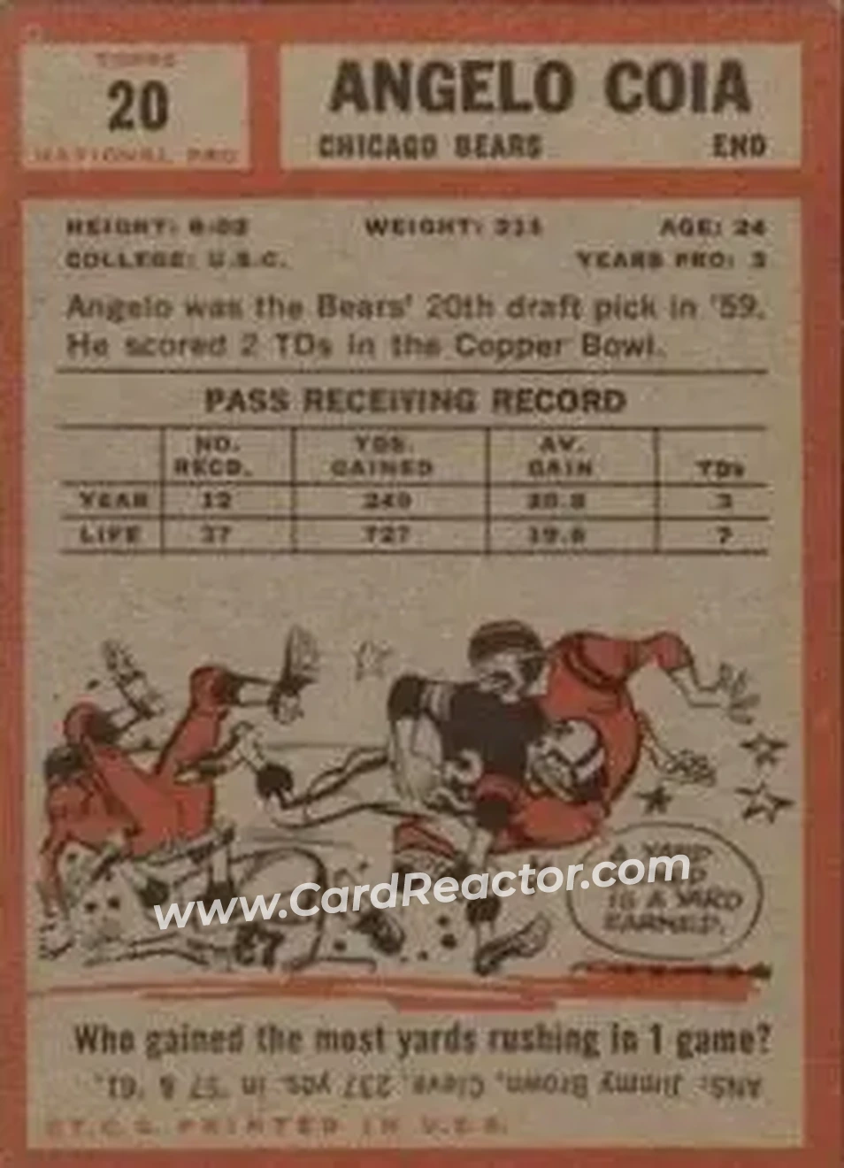 Back of Angelo Coia