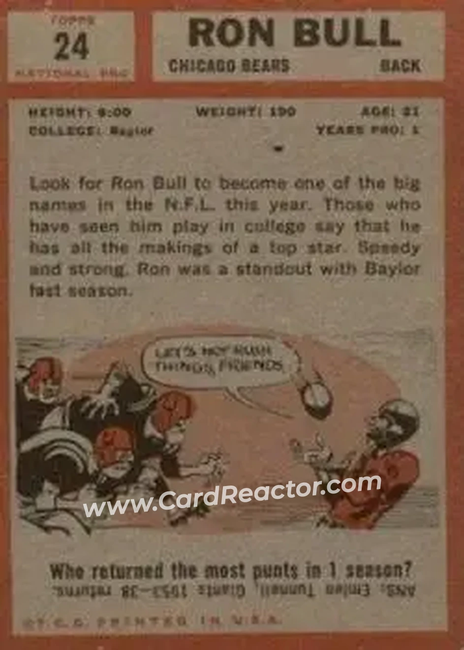 Back of Ron Bull