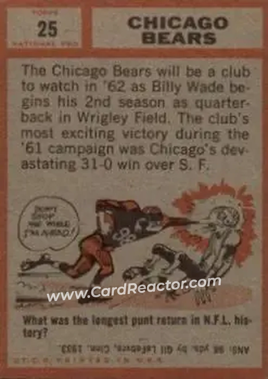 Back of Card #25