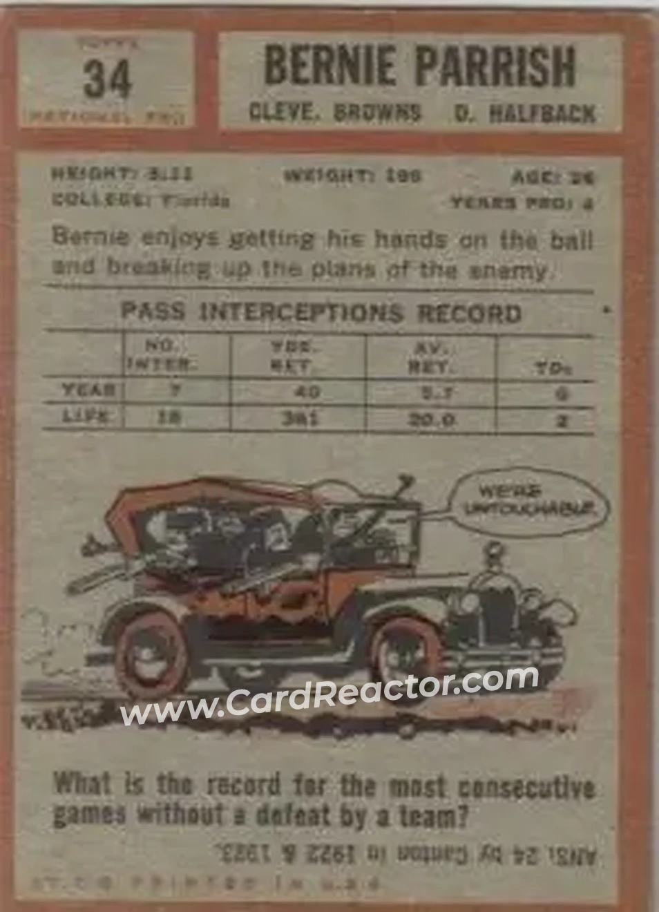 Back of Bernie Parrish
