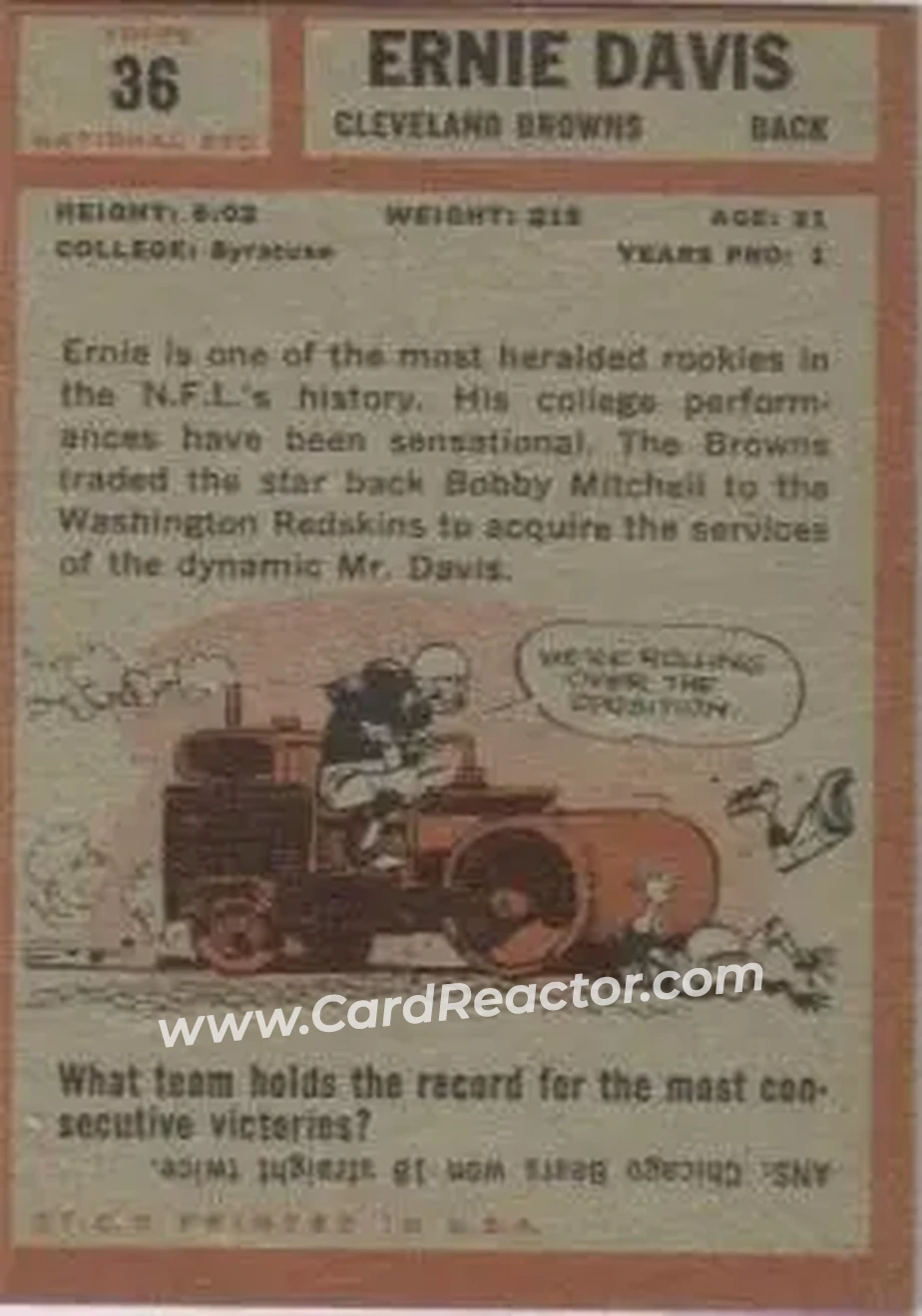 Back of Ernie Davis