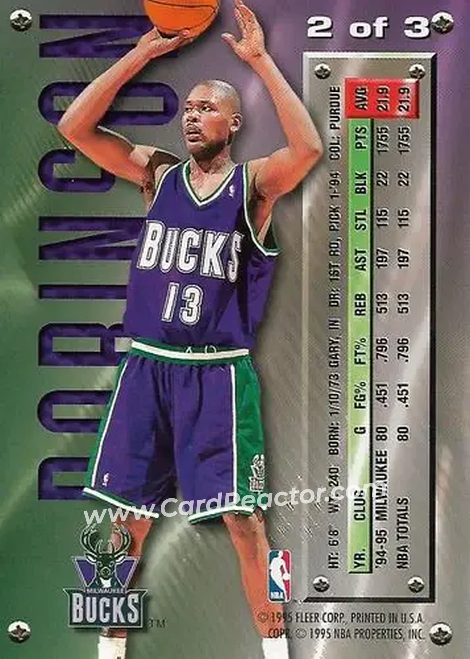 Back of Glenn Robinson