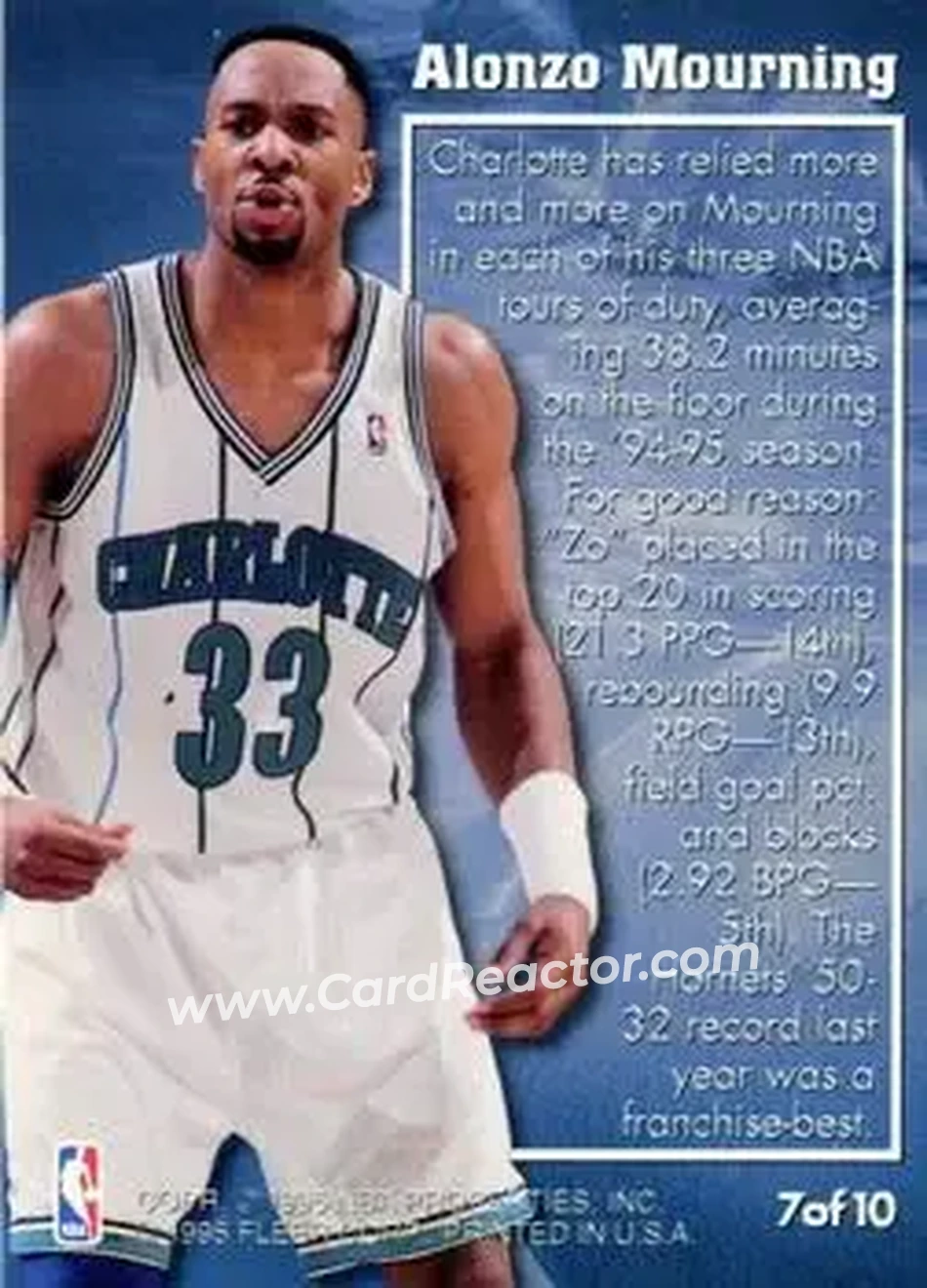 Back of Alonzo Mourning
