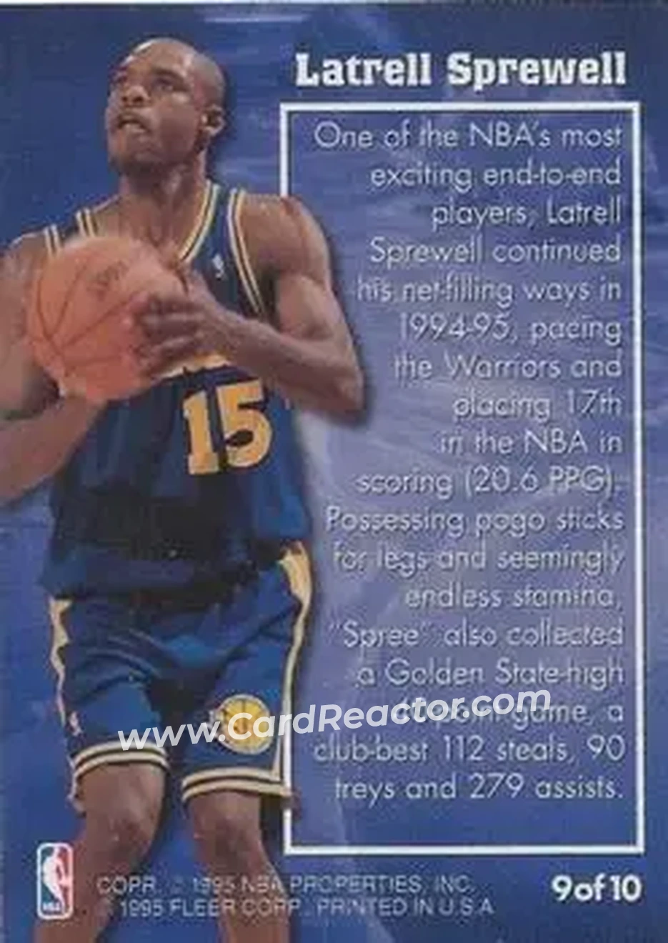 Back of Latrell Sprewell