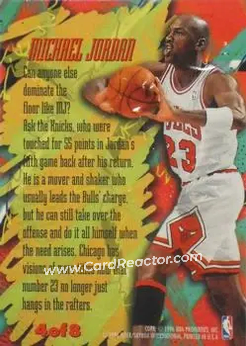 Back of Michael Jordan