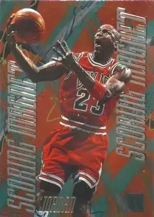 1995-96 Metal #4 Scoring Magnets Michael Jordan