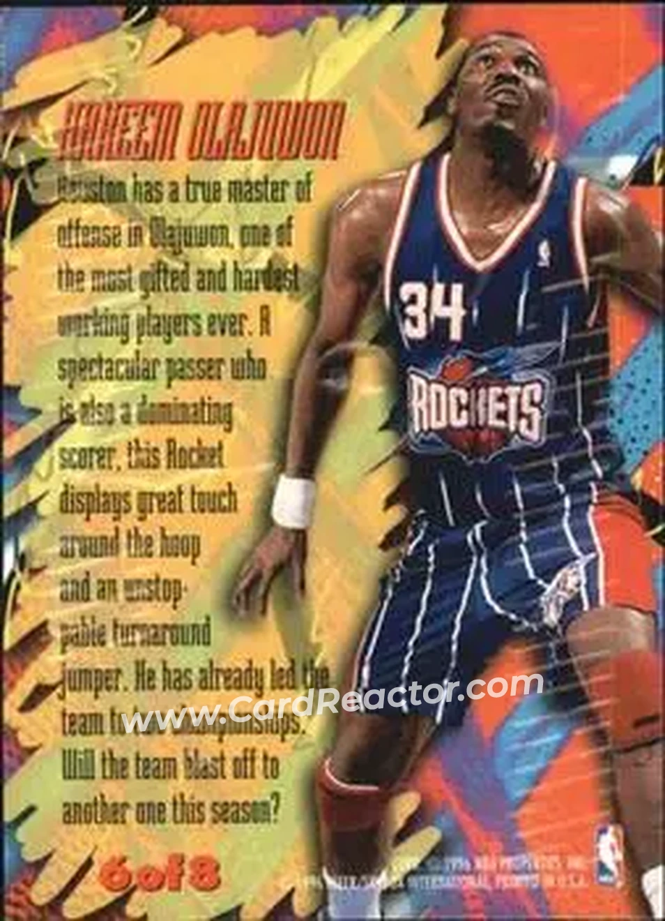 Back of Hakeem Olajuwon