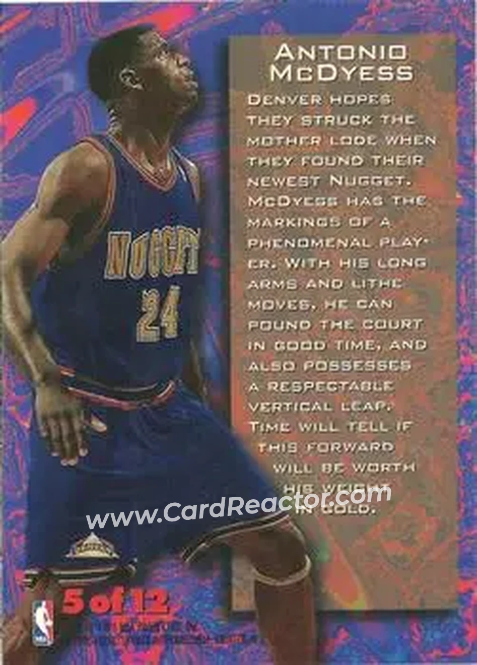Back of Antonio McDyess