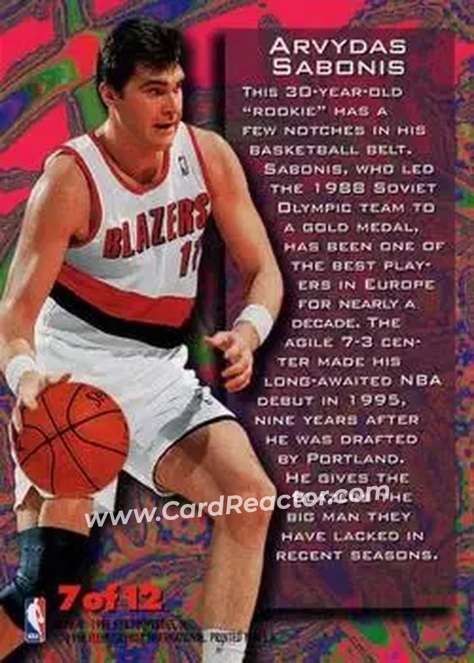 Back of Arvydas Sabonis