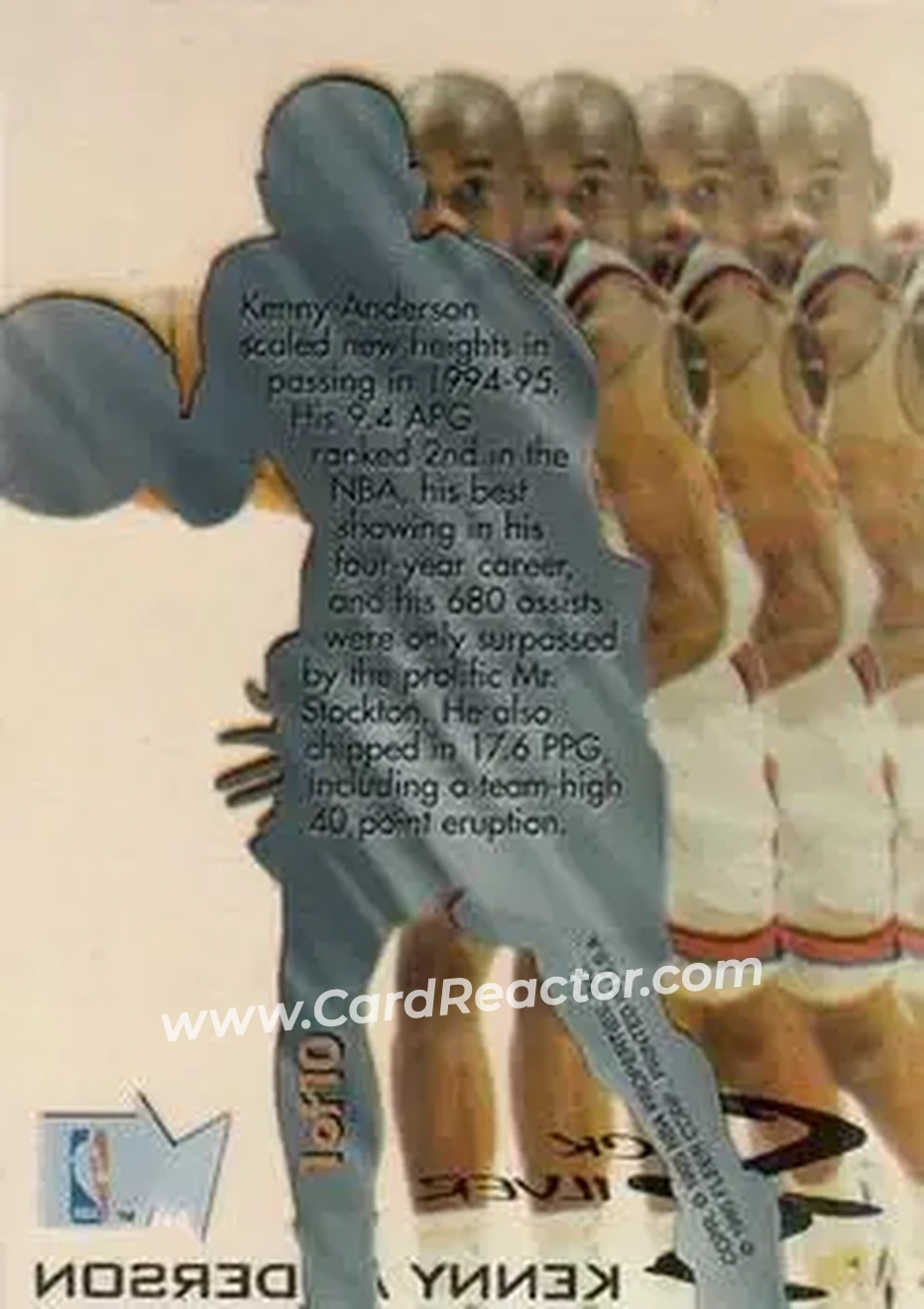 Back of Kenny Anderson