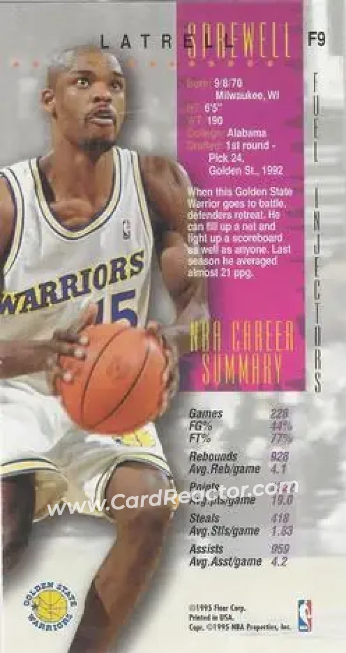 Back of Latrell Sprewell