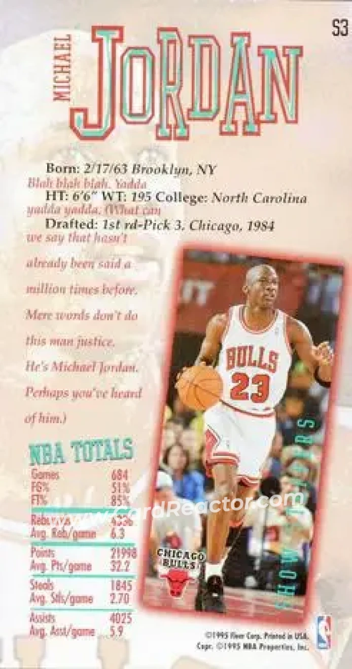Back of Michael Jordan