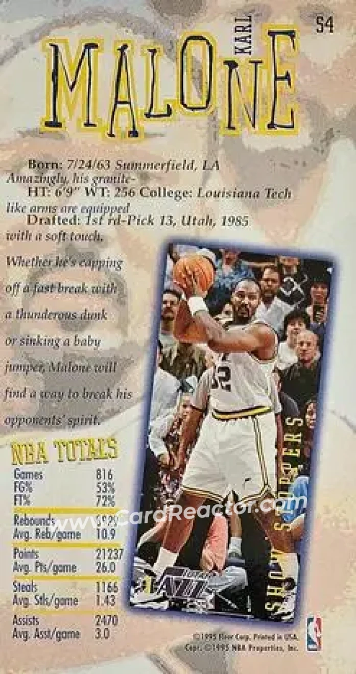 Back of Karl Malone