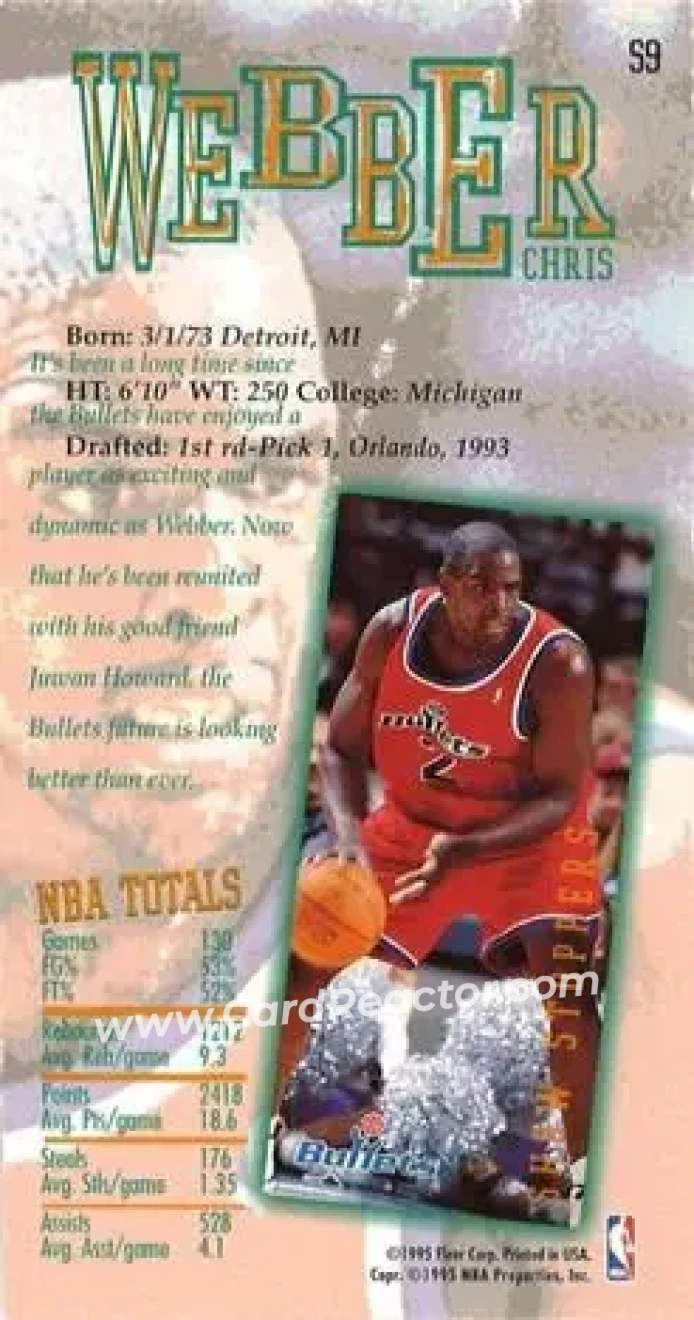 Back of Chris Webber