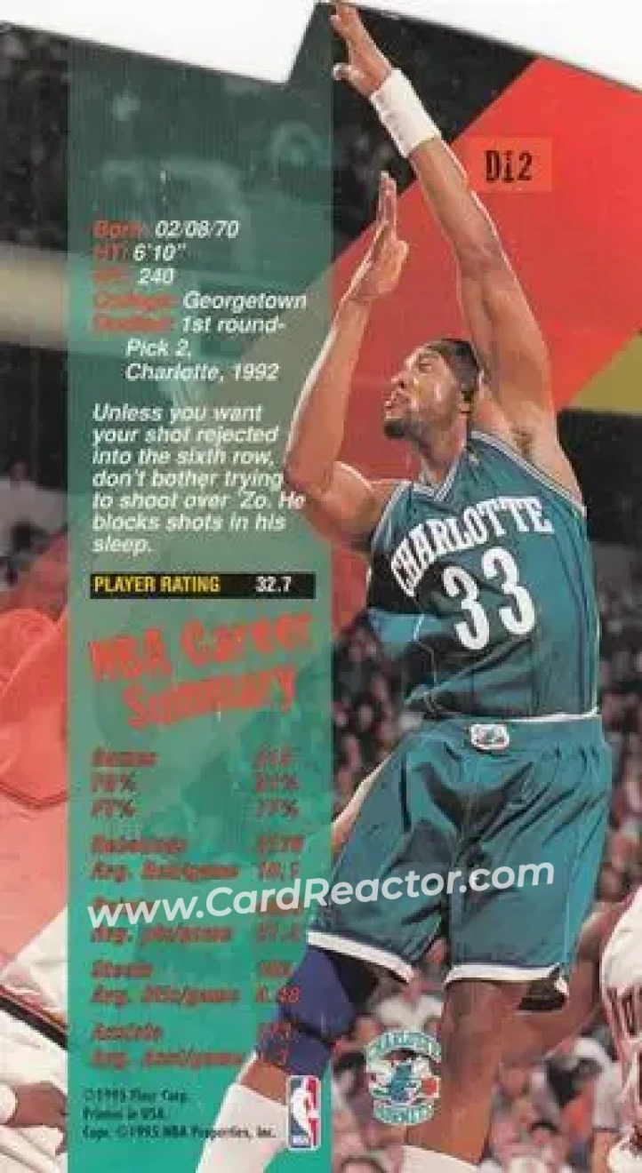 Back of Alonzo Mourning