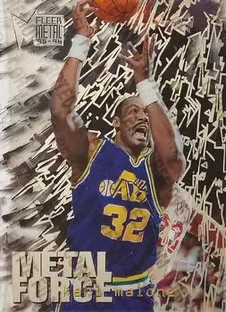 1995-96 Metal #8 Metal Force Karl Malone