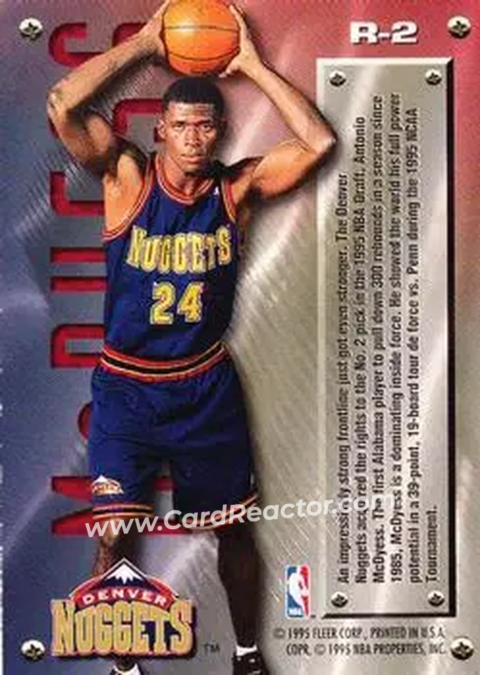 Back of Antonio McDyess