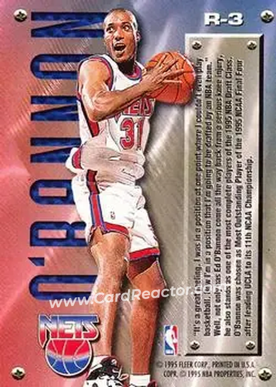 Back of Ed O'Bannon
