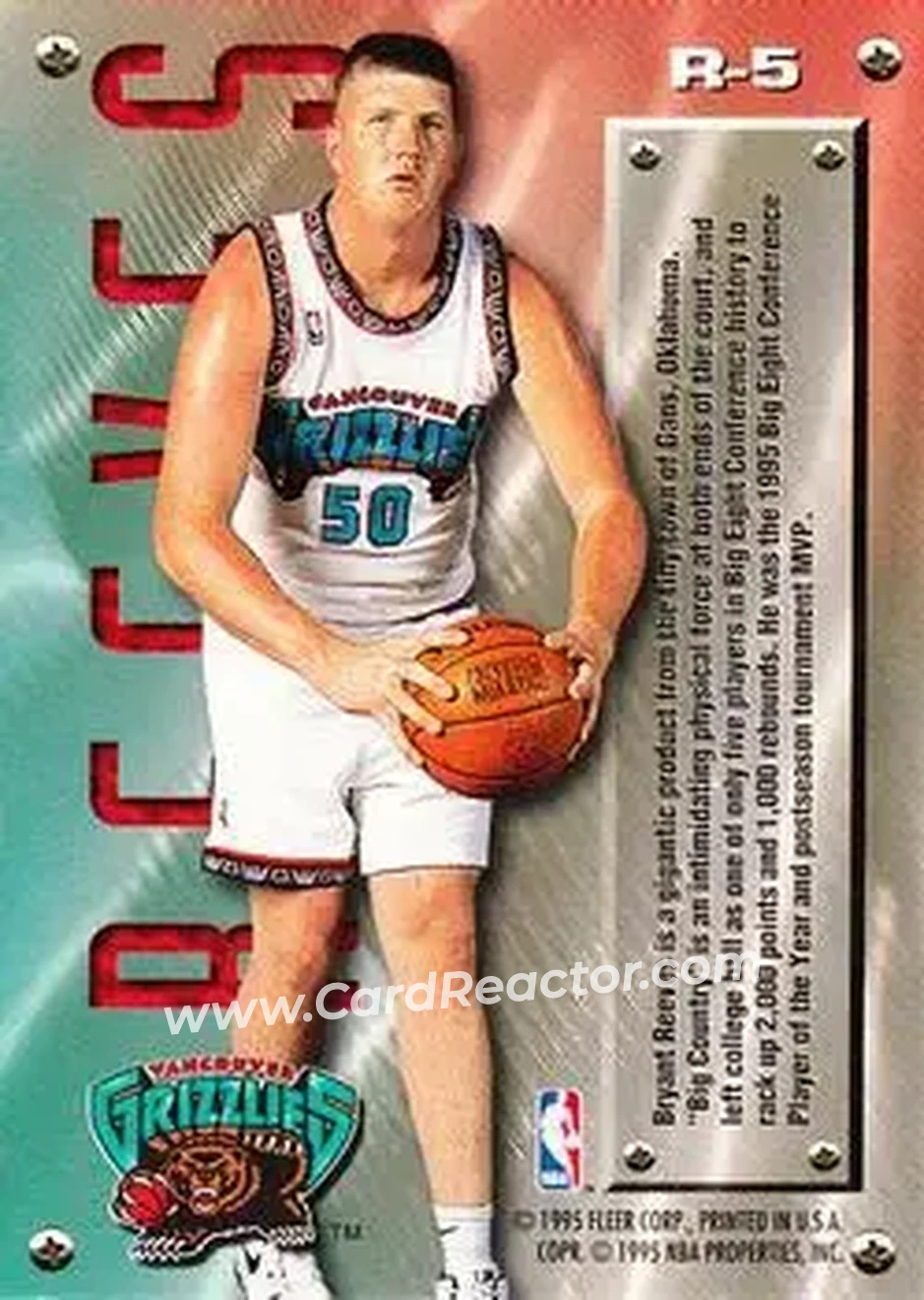 Back of Bryant Reeves