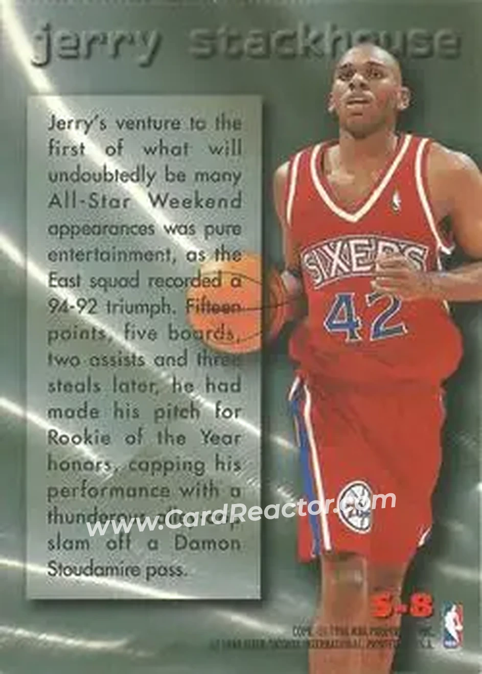 Back of Jerry Stackhouse