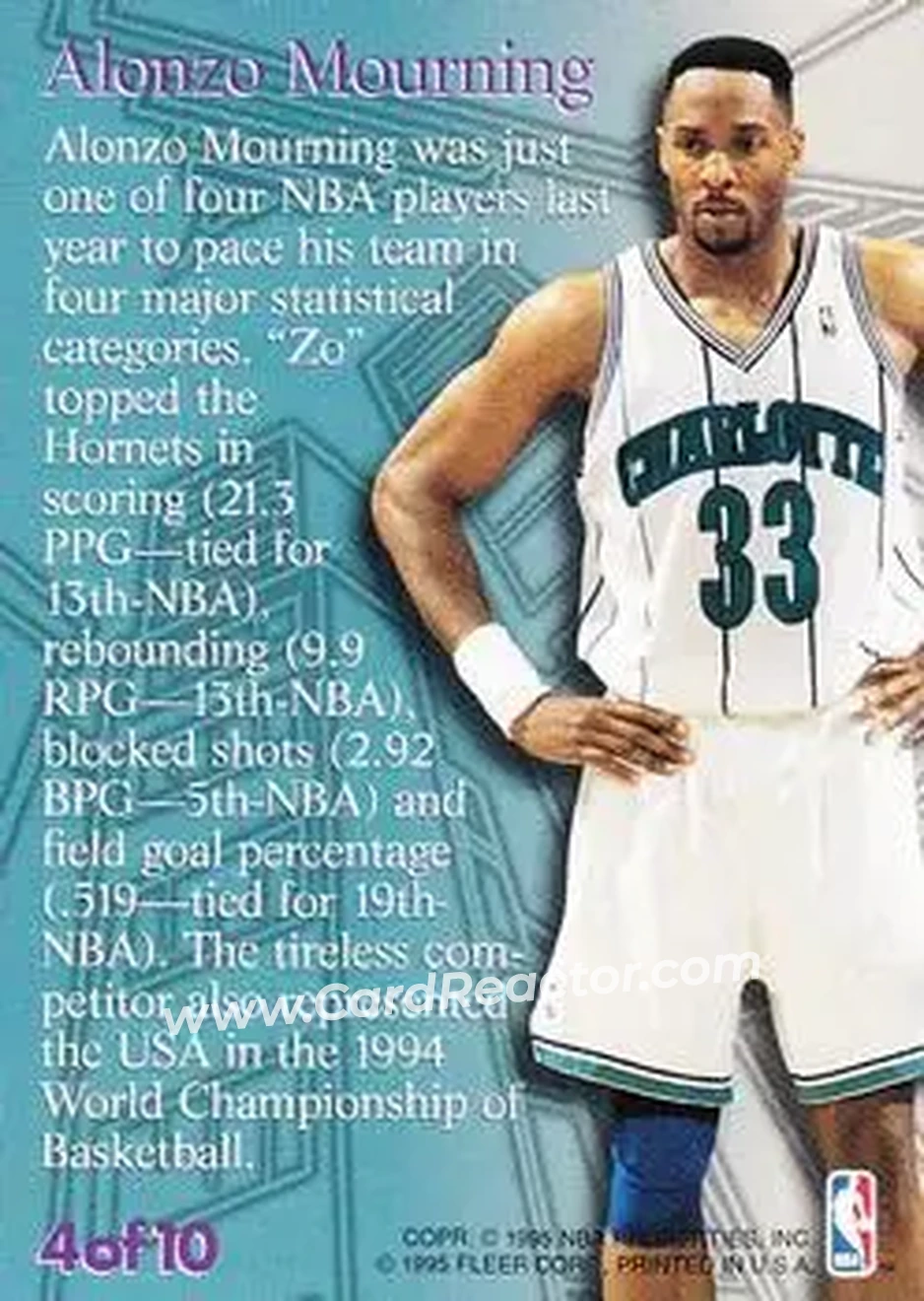 Back of Alonzo Mourning