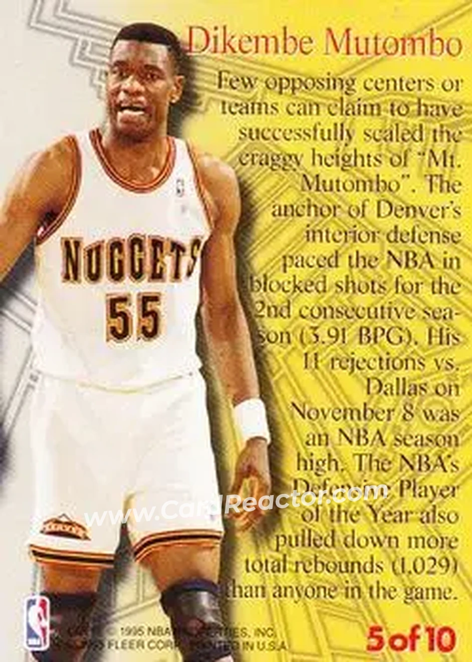 Back of Dikembe Mutombo