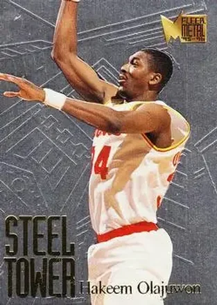1995-96 Metal #6 Steel Tower Hakeem Olajuwon