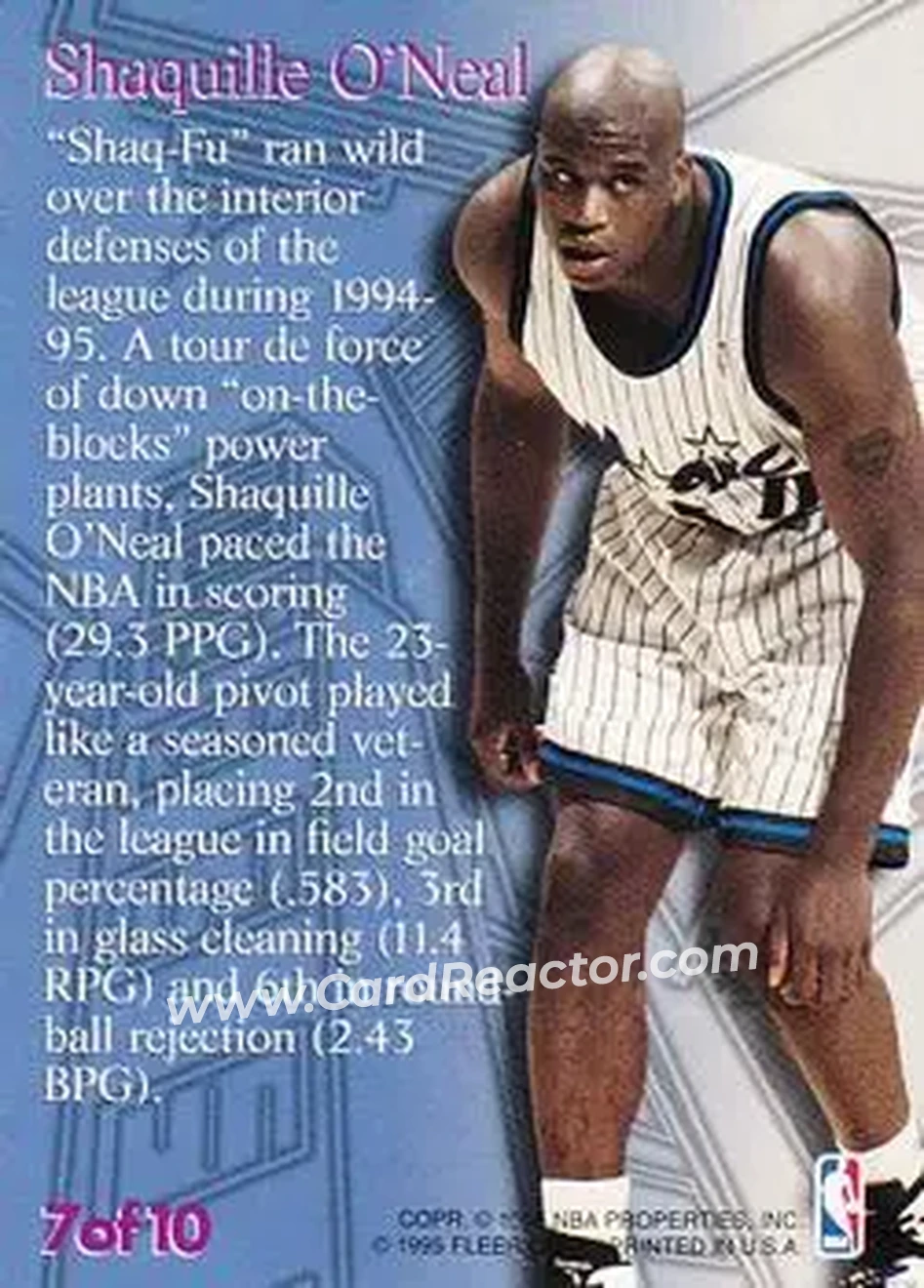 Back of Shaquille O'Neal