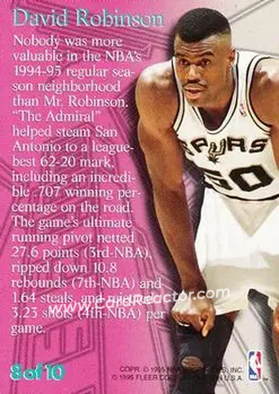 Back of David Robinson