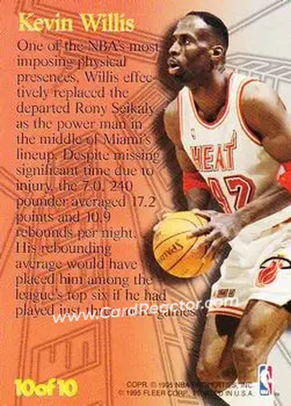 Back of Kevin Willis