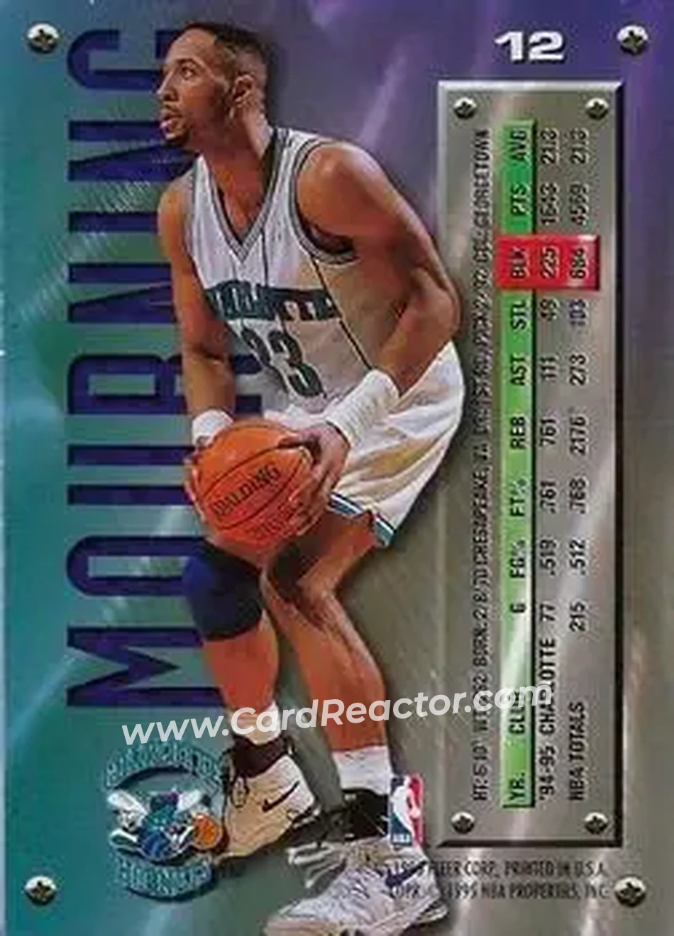 Back of Alonzo Mourning