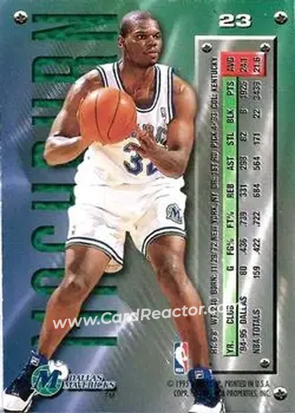 Back of Jamal Mashburn