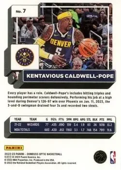 Back of Kentavious Caldwell-Pope