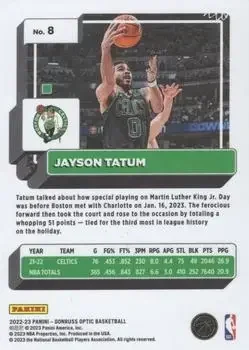 Back of Jayson Tatum
