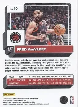 Back of Fred VanVleet