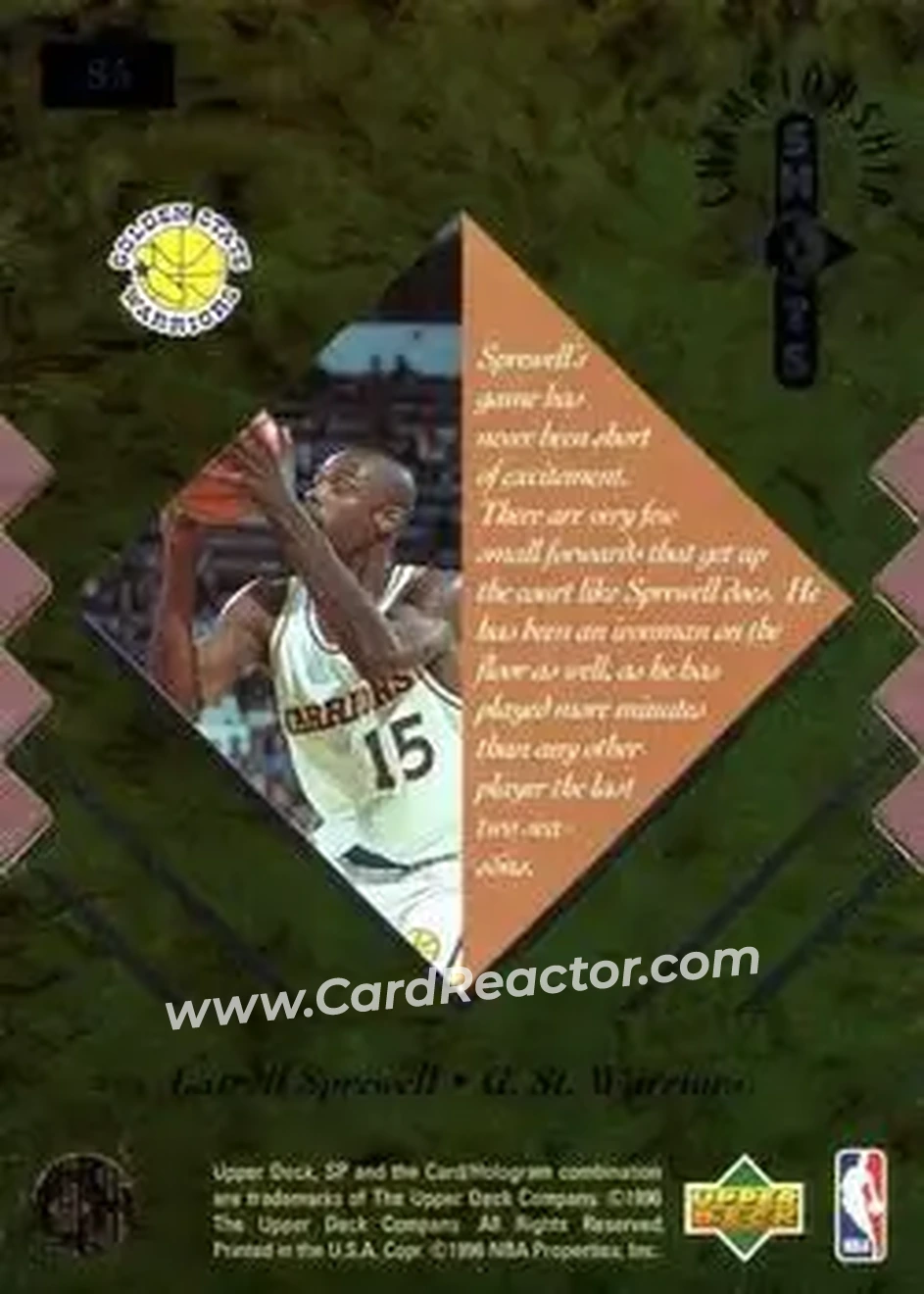 Back of Latrell Sprewell