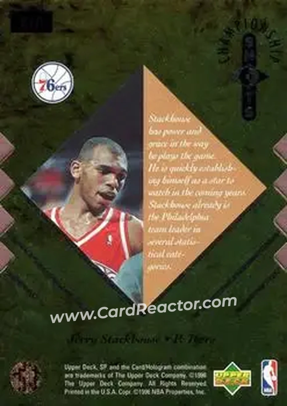 Back of Jerry Stackhouse