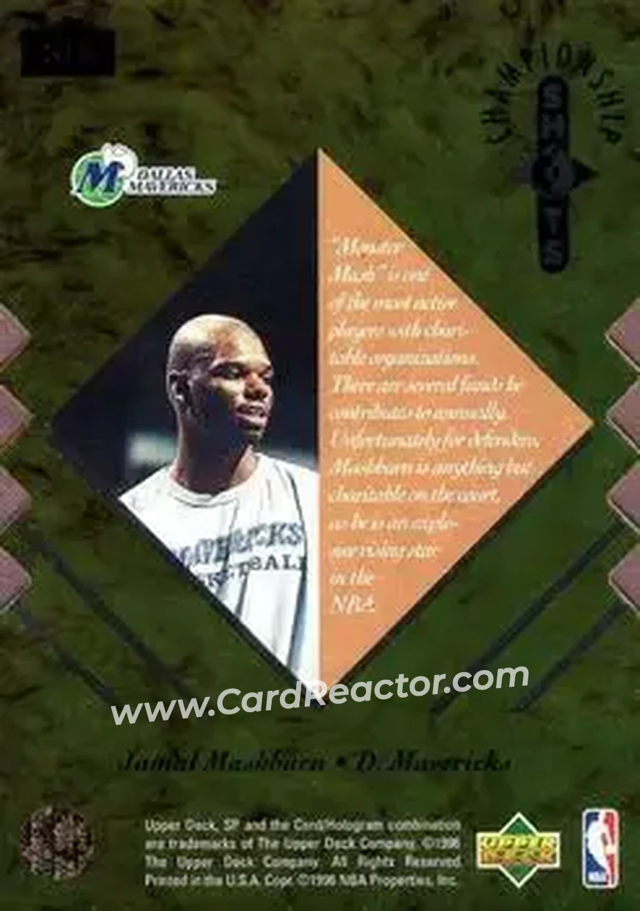 Back of Jamal Mashburn