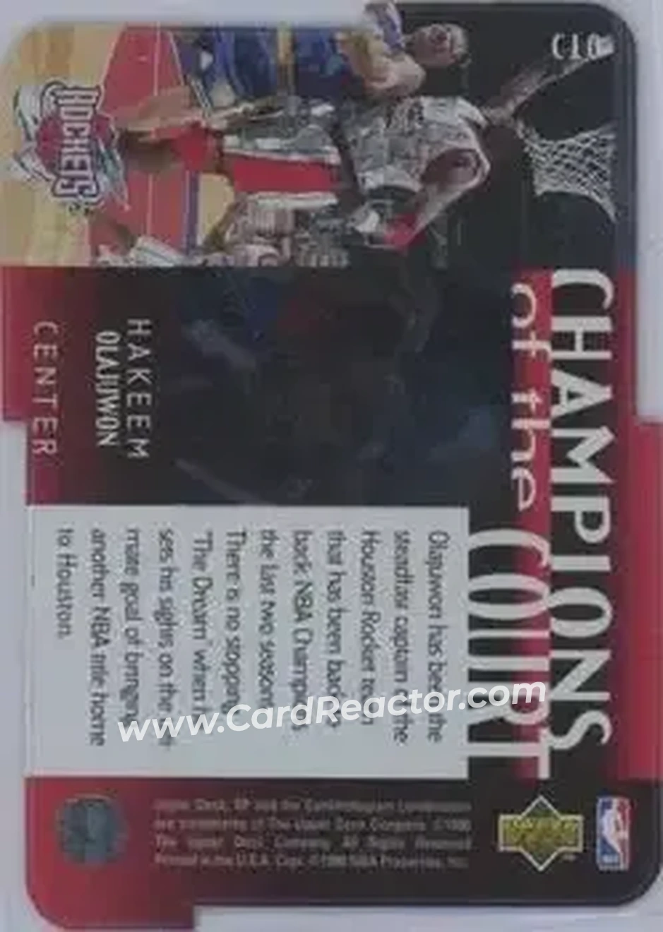 Back of Hakeem Olajuwon