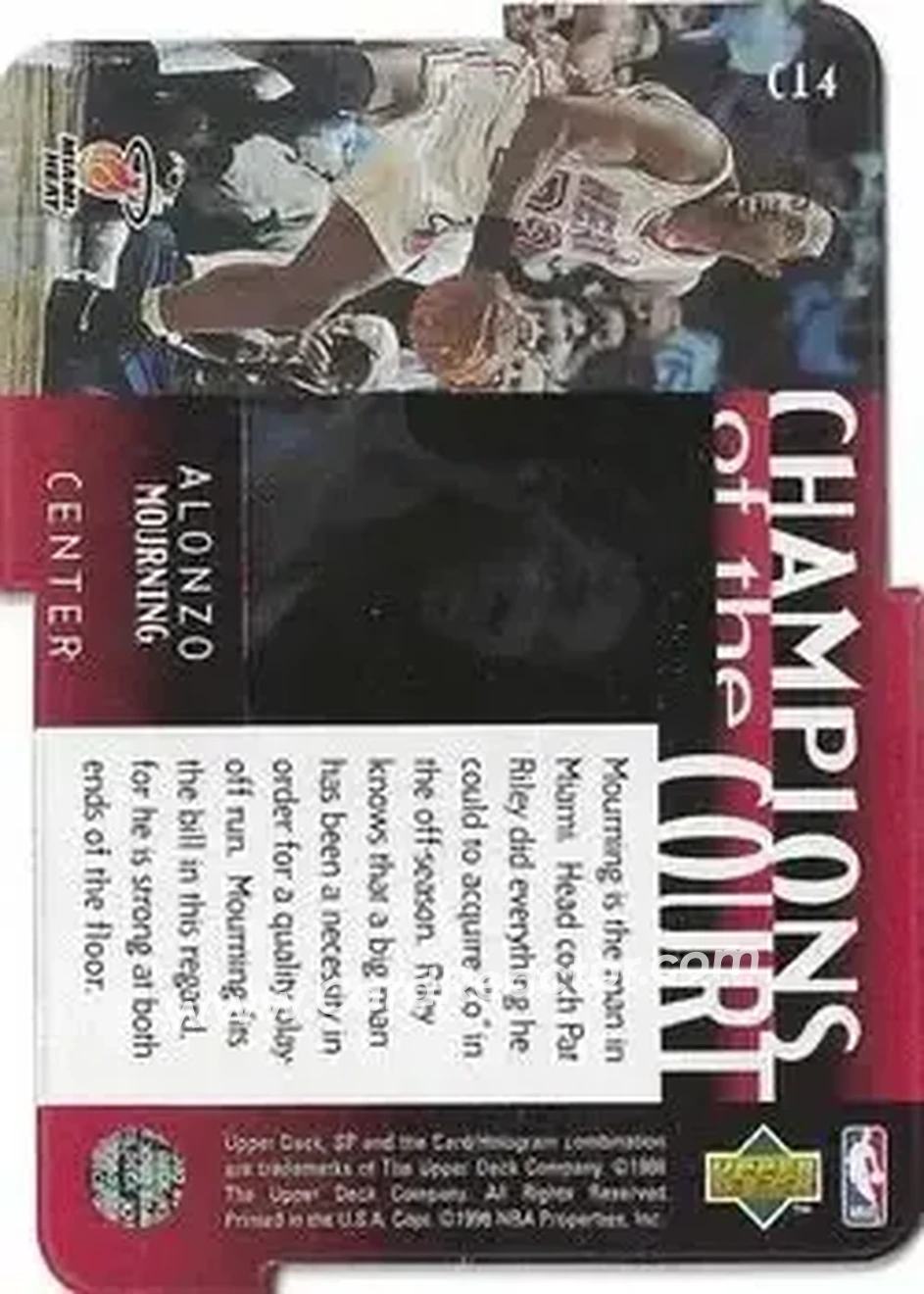 Back of Alonzo Mourning
