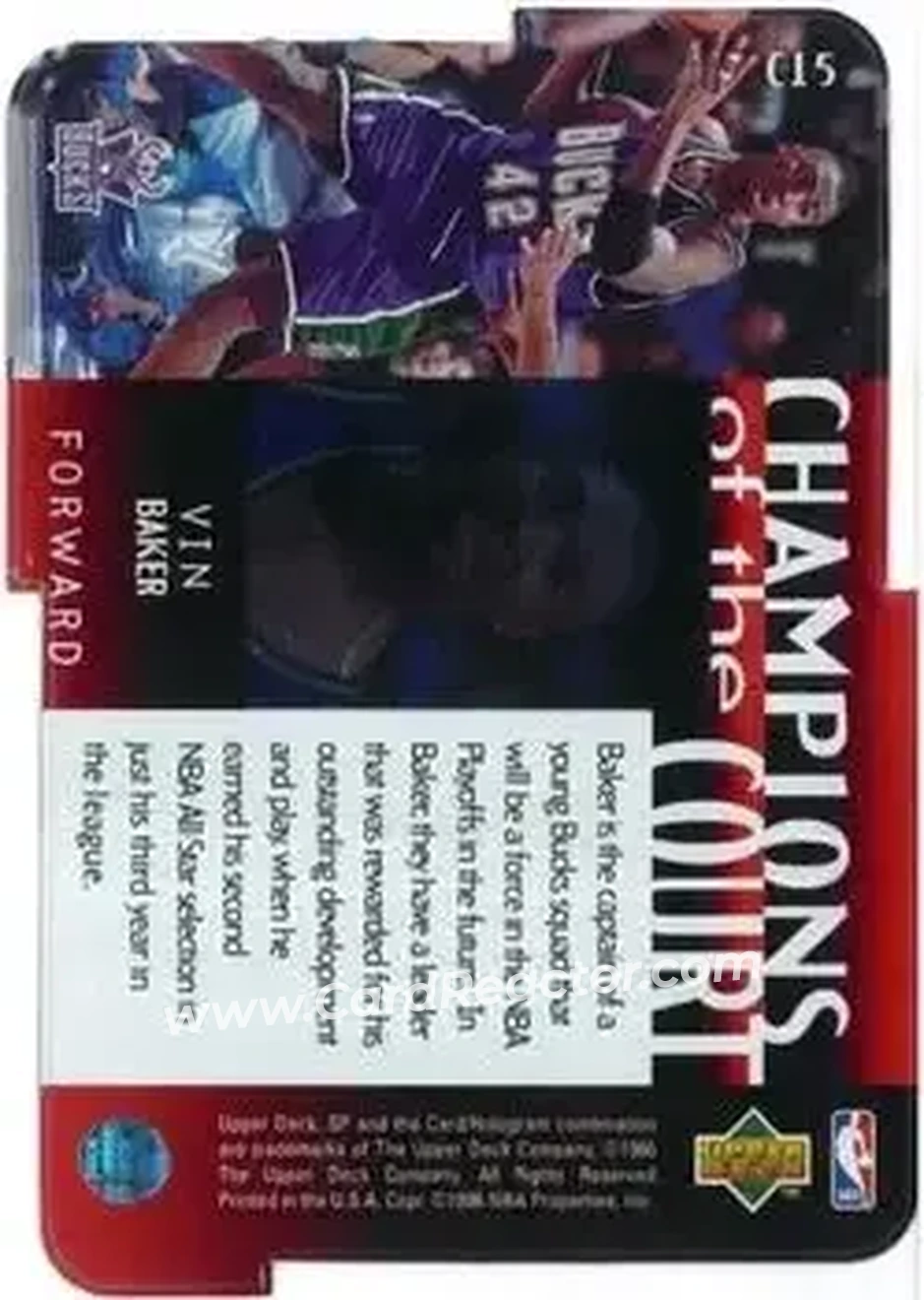 Back of Vin Baker