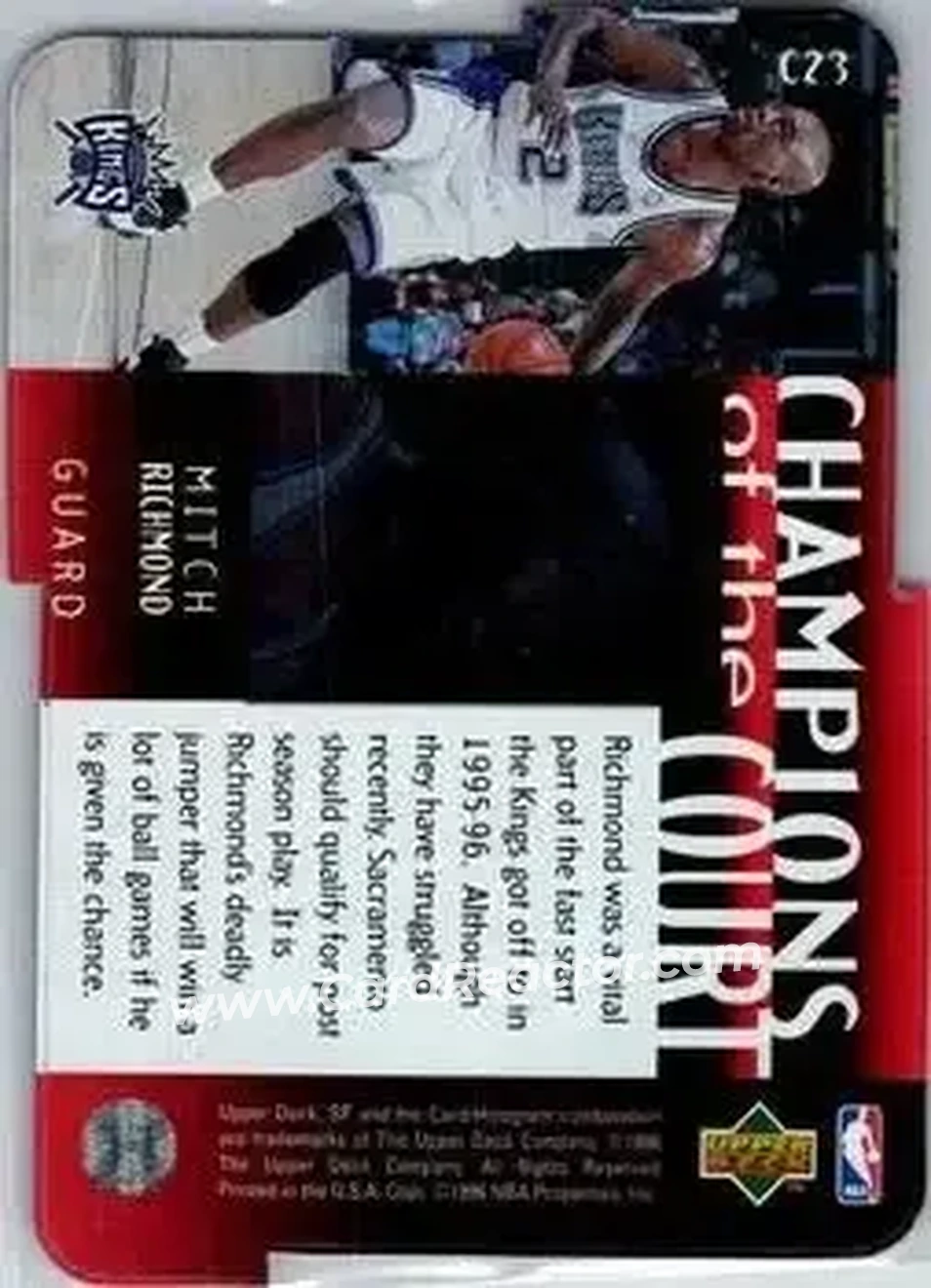 Back of Mitch Richmond