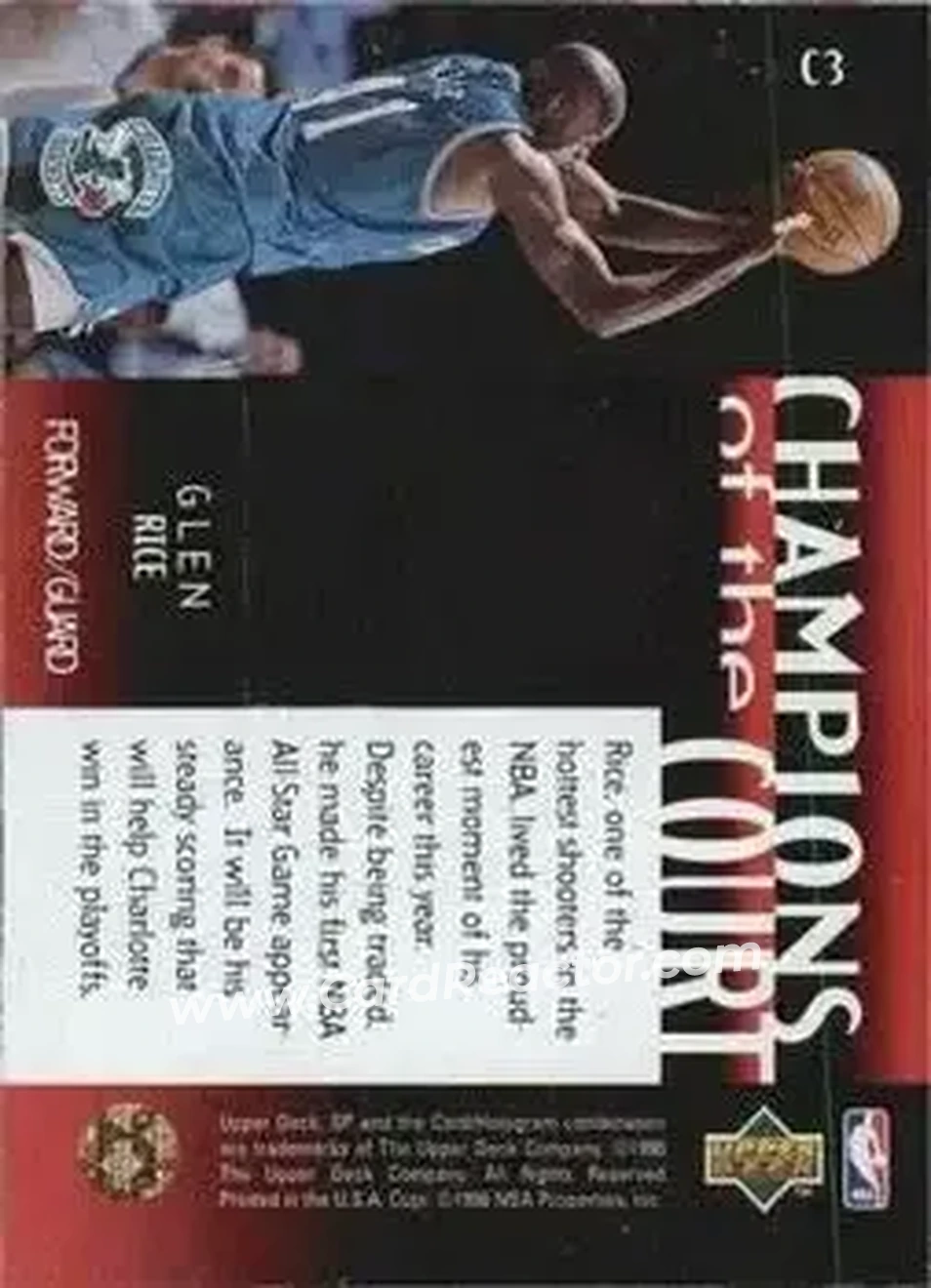 Back of Glen Rice
