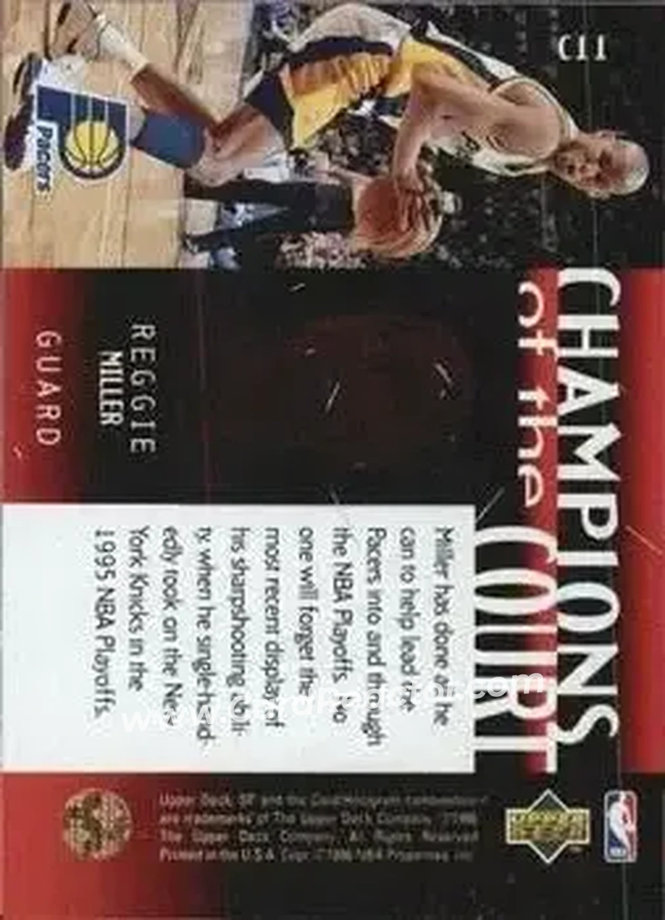Back of Reggie Miller